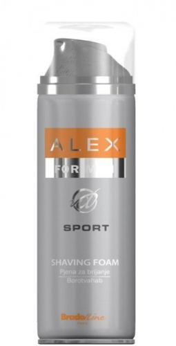 Пена для бритья - Sport, BradoLine Paris ALEX, 200 мл