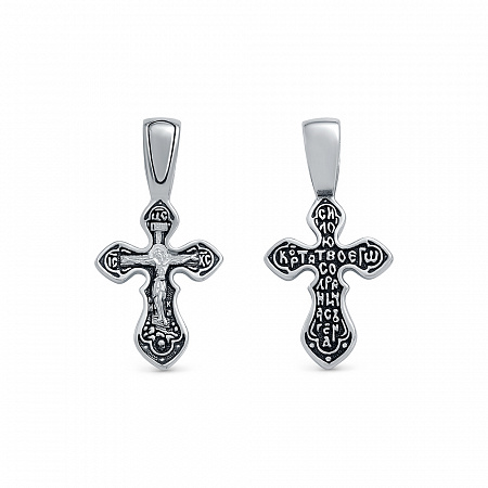 Крест из серебра литье частичное чернение