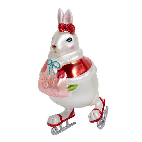 Ст.цена 926 руб. Кролик-девочка на коньках (стекло) 5,7х7,5х13,5 см