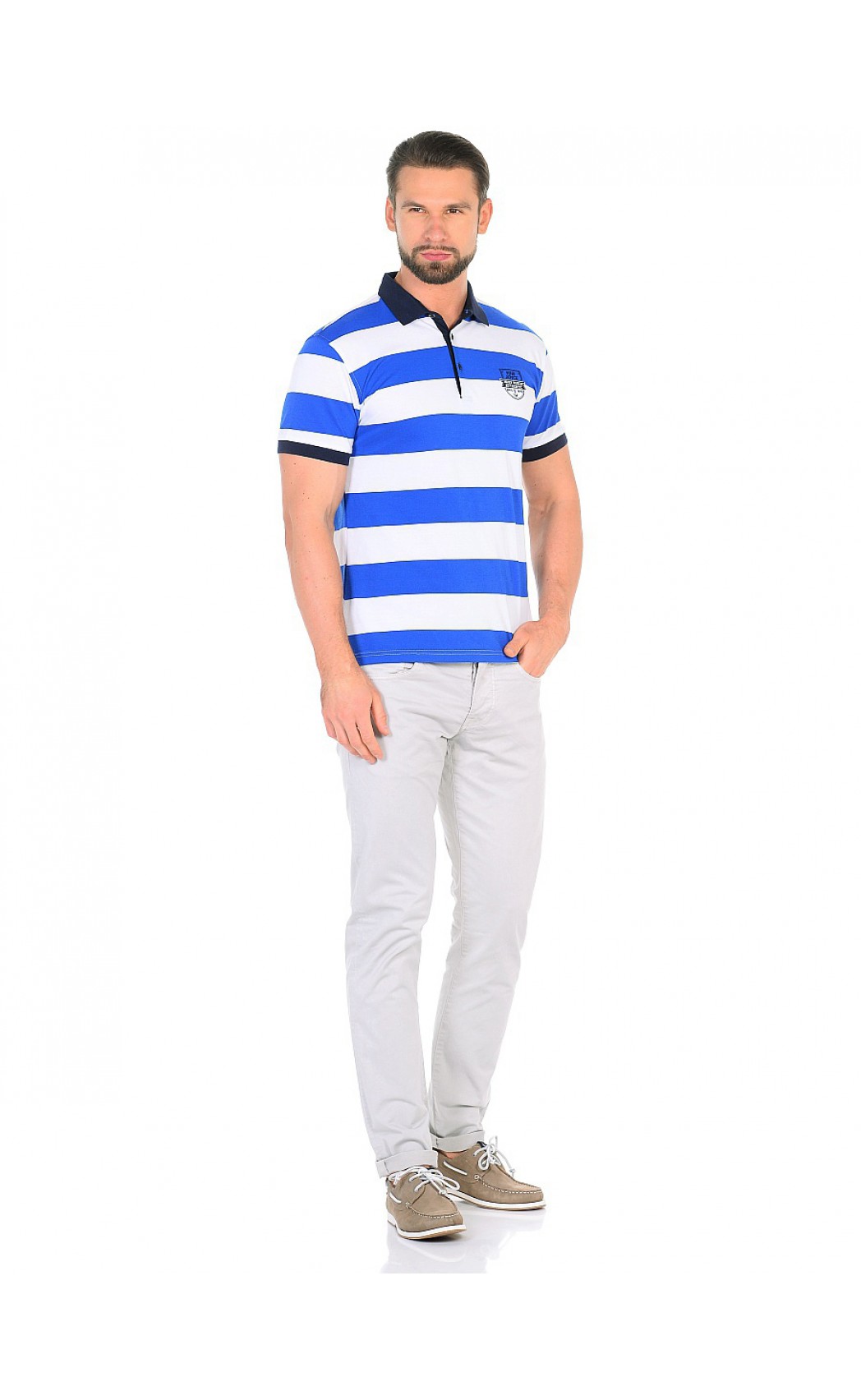 Футболка-поло FJ711-0703 white-blue Fine Joyce 2063141959