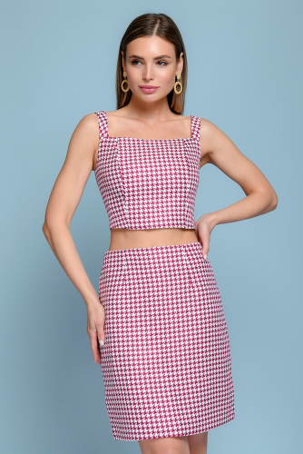 Топ 1001 DRESS #783363Вишневый (принт)
