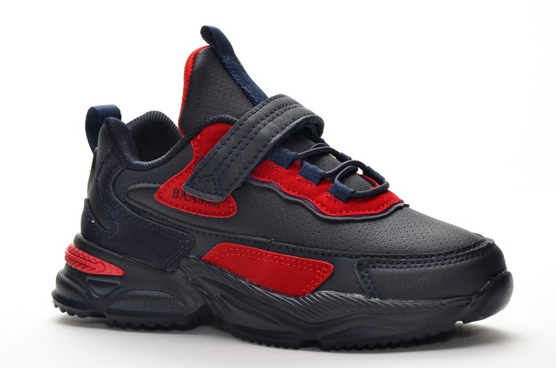 Baas DC6191-3 Кроссовки син-красн иск кожа+иск нубук