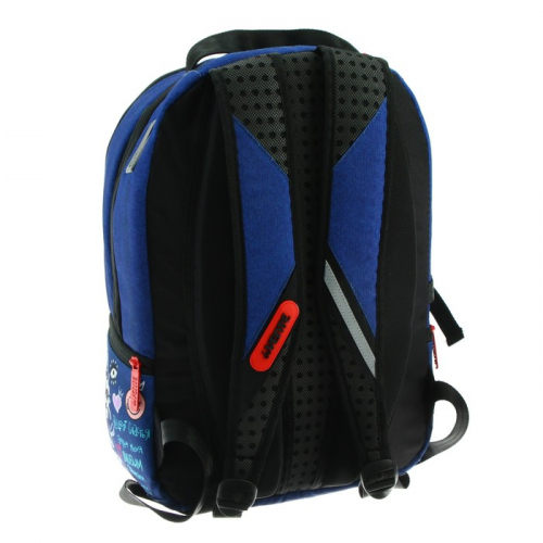 Рюкзак молодёжный deVENTE Red Label , 39 х 30 х 17 см, эргономичная спинка + usb и аудио выход, синий