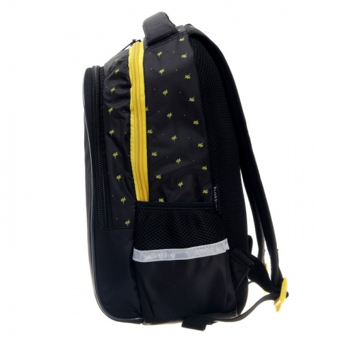 Рюкзак школьный, 40 х 26 х 19 см, эргономичная спинка, Hatber Sreet, Banana чёрный/жёлтый NRk_77087