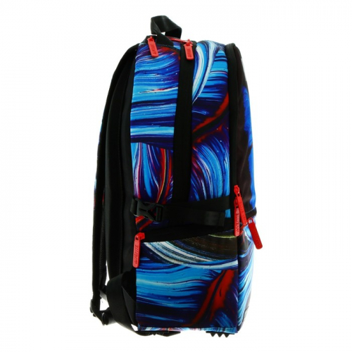 Рюкзак молодёжный deVENTE Red Label Private, 39 х 30 х 17 см, эргономичная спинка + usb и аудио выход, синий, чёрный