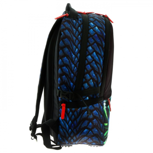 Рюкзак молодёжный deVENTE Red Label No Fear, 39 х 30 х 17 см, эргономичная спинка + usb и аудио выход, синий, чёрный, зелёный