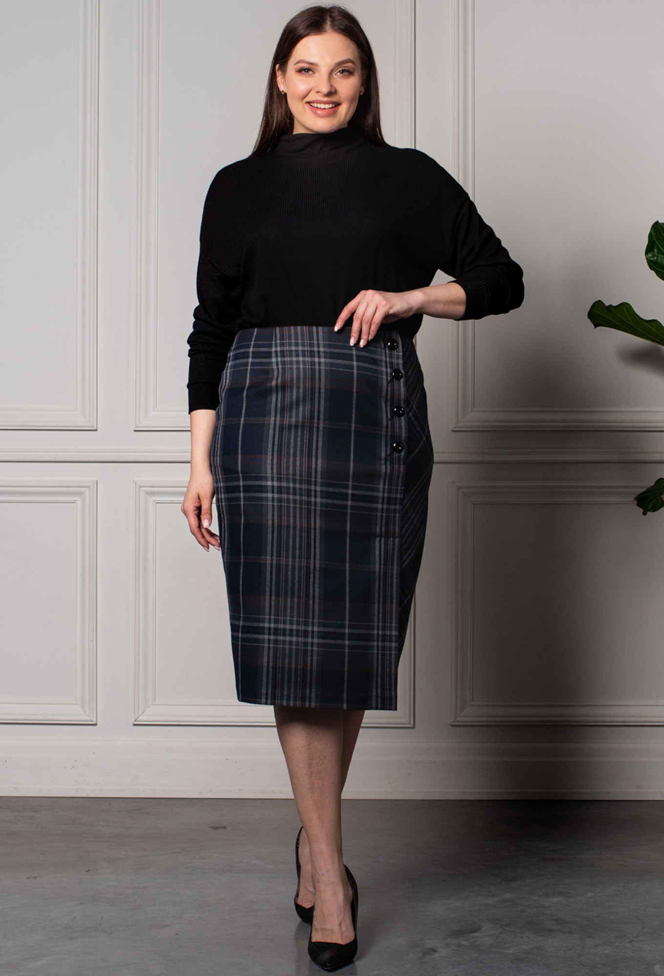 ст. цена1599руб.! Юбка Amelia Lux 3546 клетка