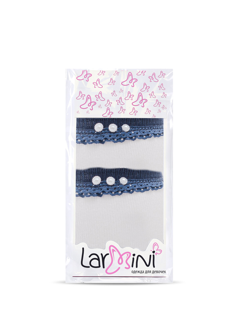 LARMINI Гольфы LR-G-2KT-12-3DPJ, цвет белый/темно-синий