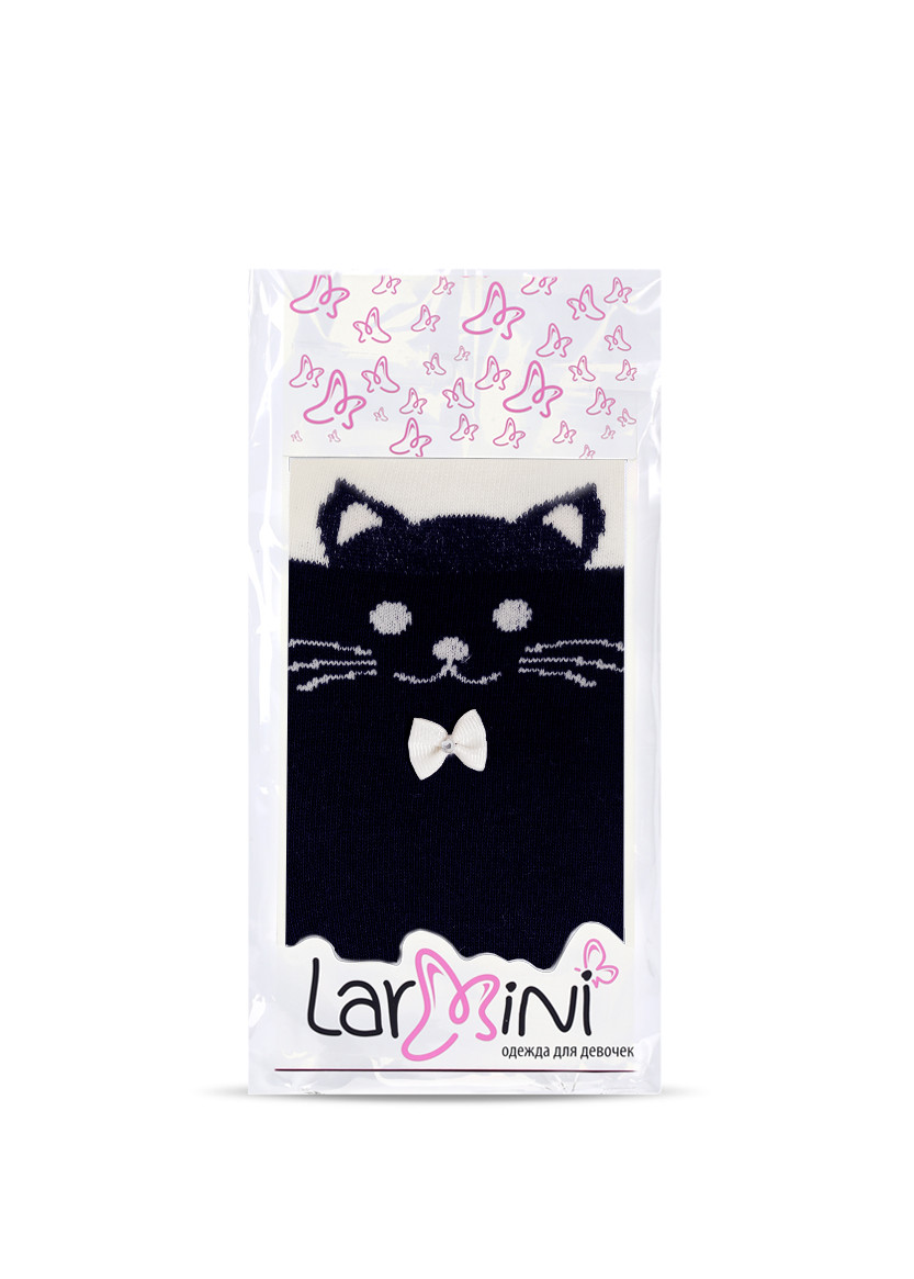 LARMINI Колготки LR-C-CAT-B-B-S-B, цвет темно-синий/кремовый