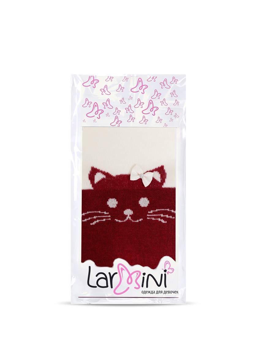LARMINI Колготки LR-C-CAT-B-B-S-G, цвет бордовый/кремовый