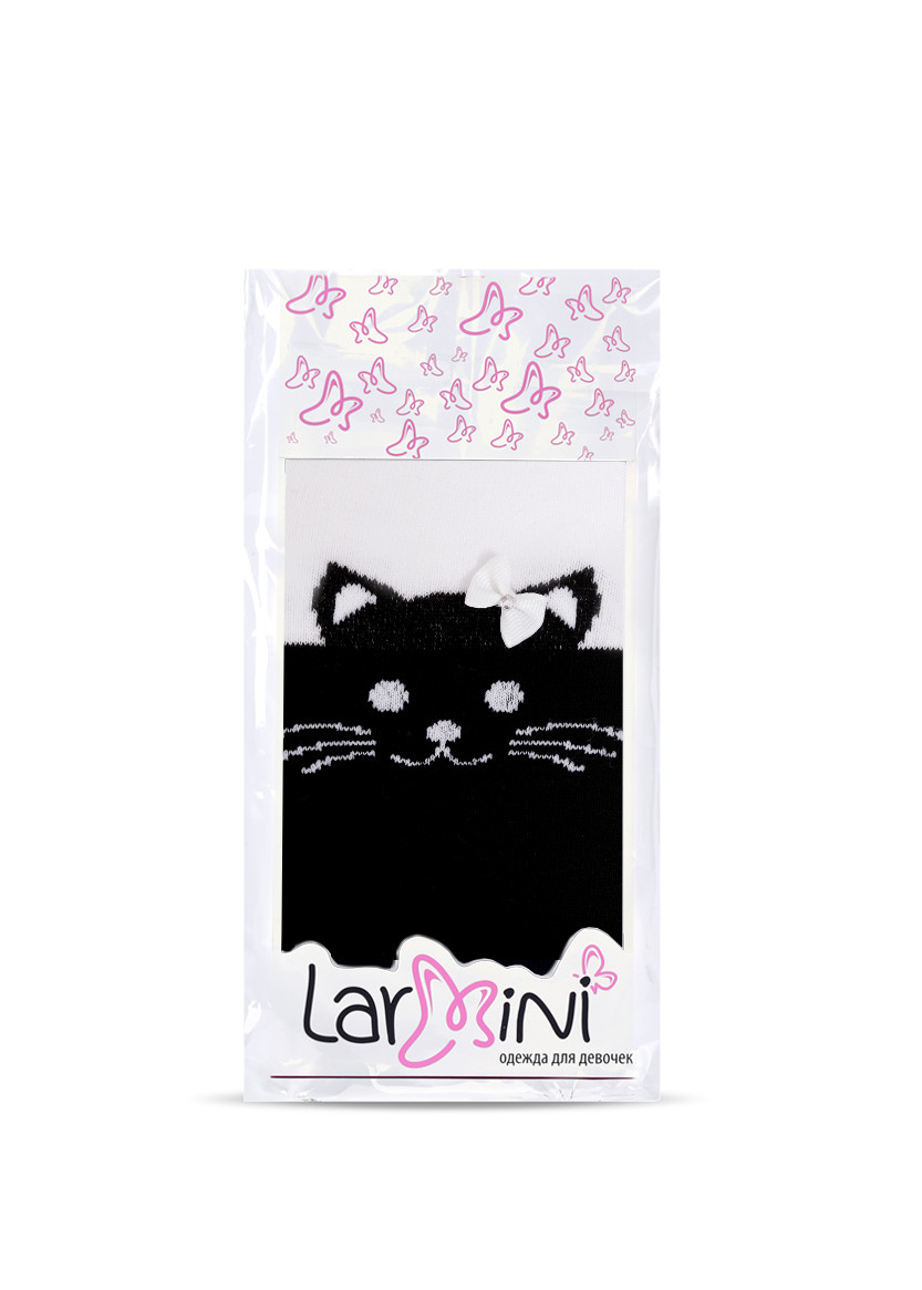 LARMINI Колготки LR-C-CAT-B-B-S-G, цвет черный/белый