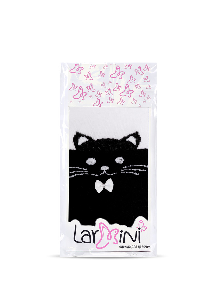 LARMINI Колготки LR-C-CAT-B-B-S-B, цвет черный/белый