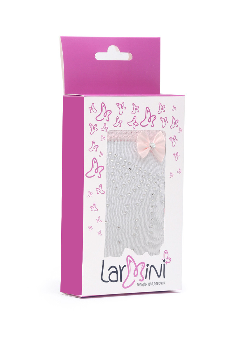 LARMINI Гольфы LR-G-182345-B-2BL-S, цвет белый/розовый