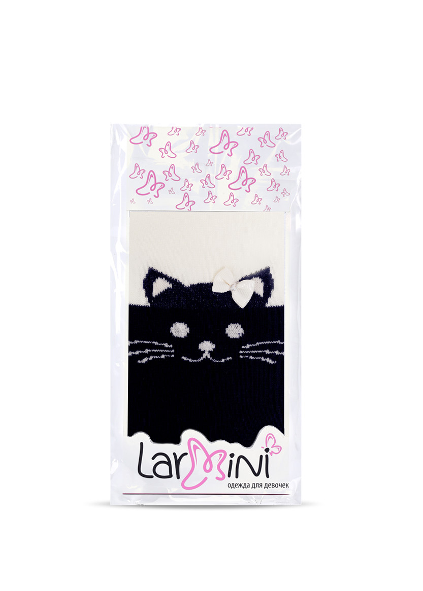 LARMINI Колготки LR-C-CAT-B-B-S-G, цвет темно-синий/кремовый