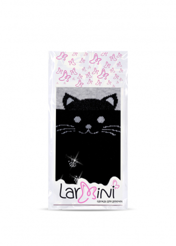 LARMINI Колготки LR-C-CAT-168056, цвет черный/серый меланж