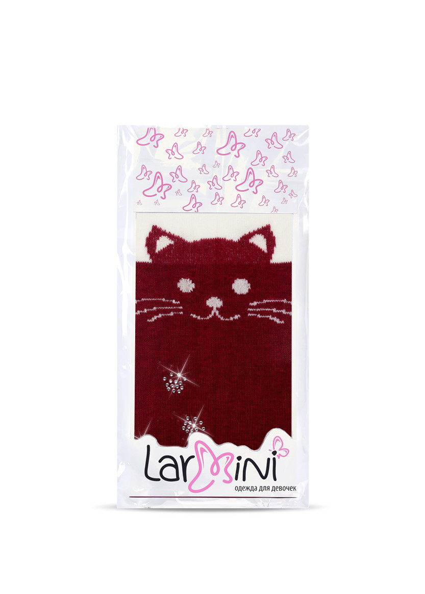 LARMINI Колготки LR-C-CAT-168056, цвет бордовый/кремовый