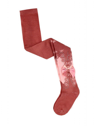 Махровые розовые колготки для девочки 10123-ПЧ18