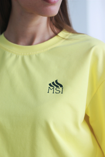 Коллекция MSI футболка Shortend (Шотенд-Укороченный) № 14 372 31 лимонный