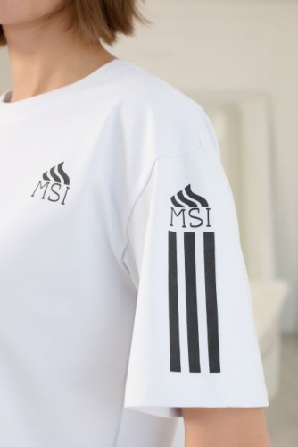 Коллекция MSI футболка Shortend (Шотенд-Укороченный) № 14 372 31 белый