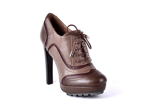 П/ботинки женские YA3-066-01 C (серый/бордовый/коричневый)
