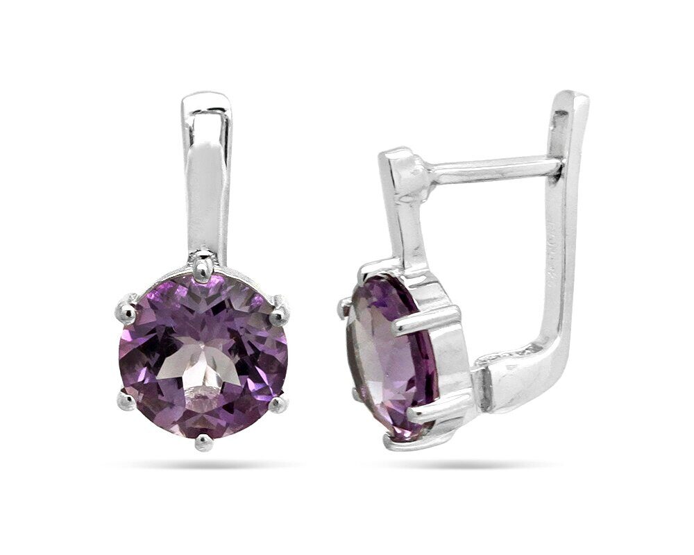 Серьги из серебра аметист, Момент