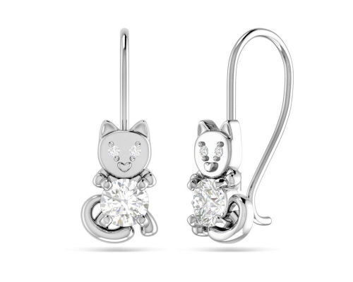 Серьги из серебра куб.циркон., ЗК0201549