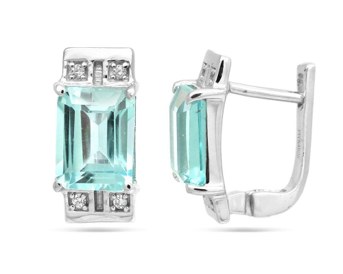 Серьги из серебра топаз, Эстель2
