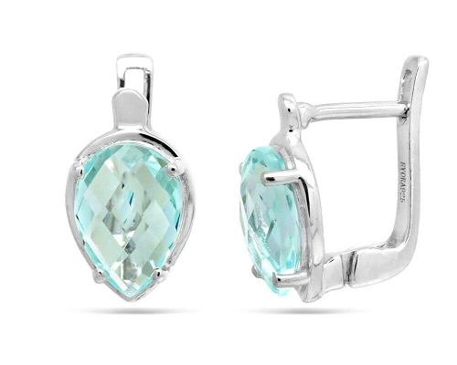 Серьги из серебра топаз, Мигель