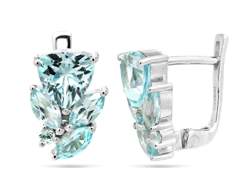 Серьги из серебра топаз, Марина