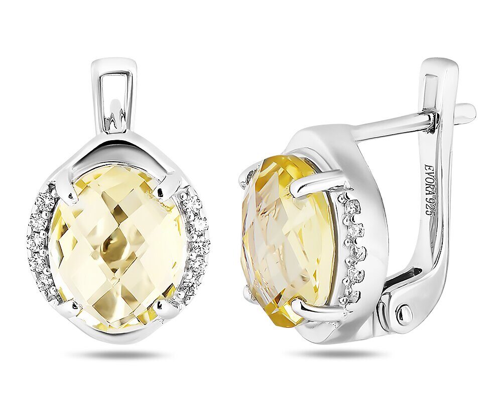 Серьги, лимонный топаз, Лилиан