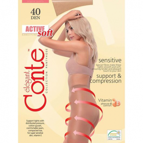 Колготки женские Active Soft 40 6 Conte Дроп