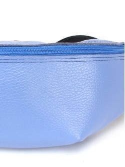 Сумка женская натуральная кожа (на пояс) Croco-855, 1 отд, голубой флотер (18) 246716