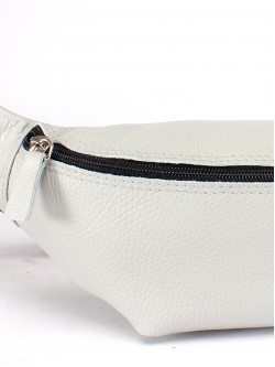 Сумка женская натуральная кожа (на пояс) Croco-855, 1 отд, серый флотер (265) 246715