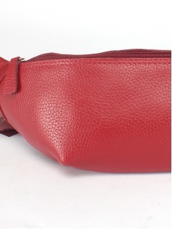 Сумка женская натуральная кожа (на пояс) Croco-855, 1 отд, красный флотер (113) 246717