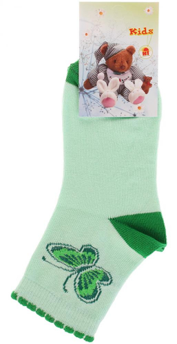 Носки Kids 126-зеленый-бабочка
