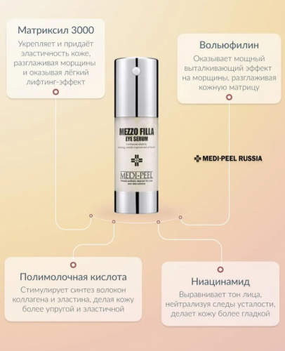 Сыворотка для век омолаживающая пептидная MEDI-PEEL Mezzo Filla Eye Serum