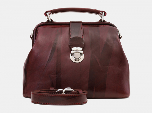 Бордовая кожаная женская сумка из натуральной кожи «W0013 Bordo-Z»