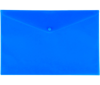 Конверт на кнопке Lamark, А4, 0,18 мм, глянцевый, синий, PE0425-BL
