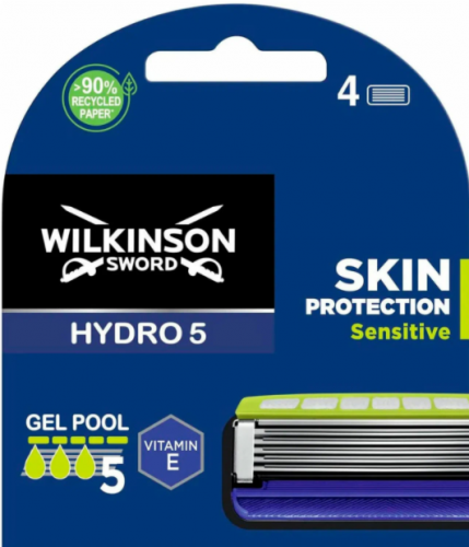 Кассеты для бритвы Schick (Wilkinson Sword) HYDRO-5 Skin Protection Sensitive (4шт)
