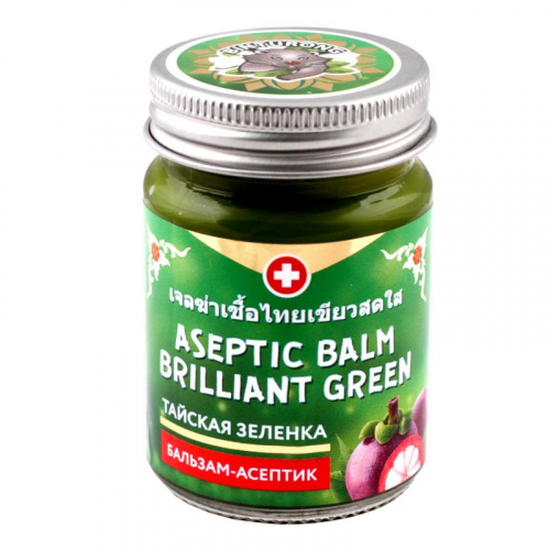 Бальзам-антисептик Тайская зеленка, 50ml/Binturong Aseptic Balm Brilliant Green
