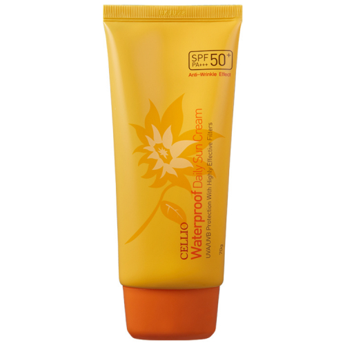 Солнцезащитный крем с маслом семян подсолнечника CELLIO  Waterproof Daily Sun Cream SPF50 70мл