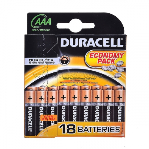 Батарейка DURACELL BASIC ААА 1.5V/LR03 (18 шт.) (Щелочной элемент питания)