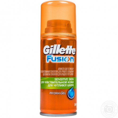 Мини Гель для бритья Жиллетт Fusion Sensitive для чувствительной кожи 75мл