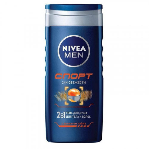 Гель для душа NIVEA MEN Спорт 2в1 с ароматом лайма и минералами (250мл) (81078)