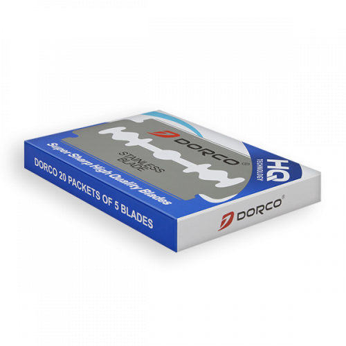 Лезвия для бритья классические двусторонние DORCO ST-300 Platinum 5шт. (20X5шт.=100 лезвий) в коробке, ST-300 5P