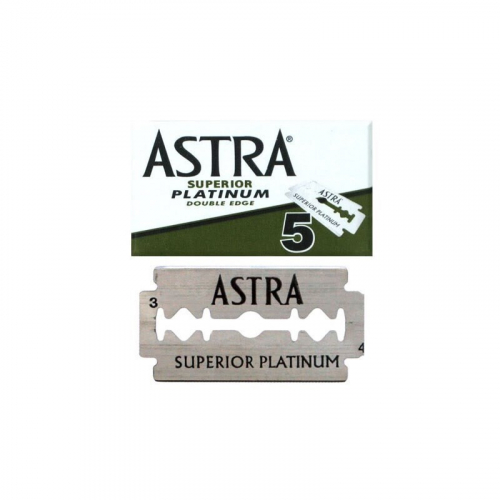 Лезвия для бритья классические двусторонние Astra Platinum 5шт. (20X5шт. =100 лезвий) в картонном блоке
