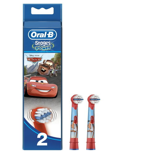 Насадки для ДЕТСКИХ электрических зубных щеток Oral-B Stages Kids Тачки (2 шт) (для мальчиков)