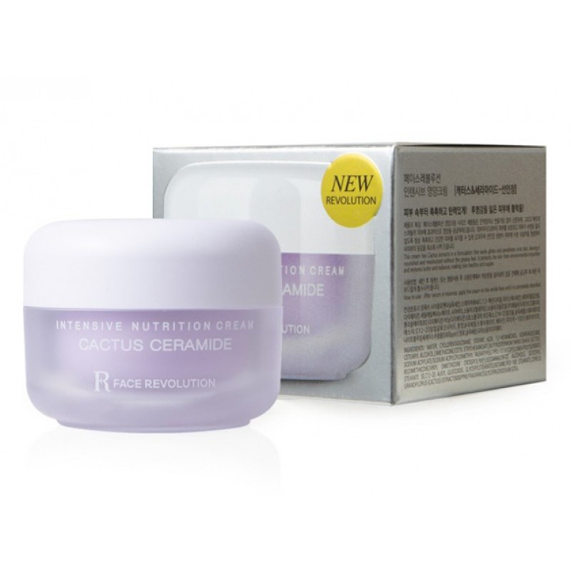 Face Revolution Intensive Nutrition Cream Cactus Ceramide - Восстанавливающий крем с керамидами и экстрактом кактуса 50 мл.