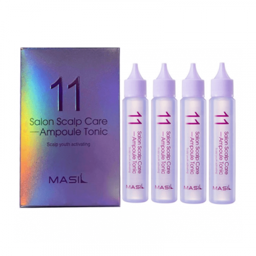 Masil 11 Salon Scalp Care Ampoule Tonic - Освежающий ампульный тоник для кожи головы (набор 4 шт.)