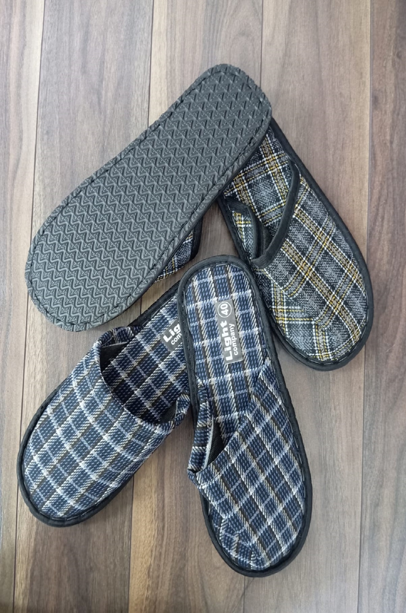 Обувь мужская, туфли комнатные арт 008/з (клетка)